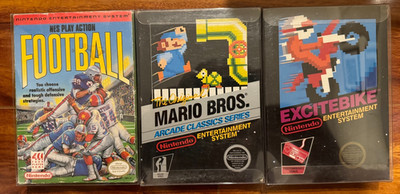 BUNDLE! Excitebike Circle Seal 5 Screw Mario Bros. Arcade Classic 3 screw FB CIB