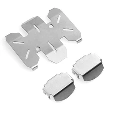 Stainless RC Car Chassis Armor Skid+Axle Plate for Axial SCX10 PRO AXI03028 1/10