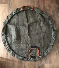 Mercurii Baby Travel Play Mat 100% Organic Cotton Machine Washable Handles Green