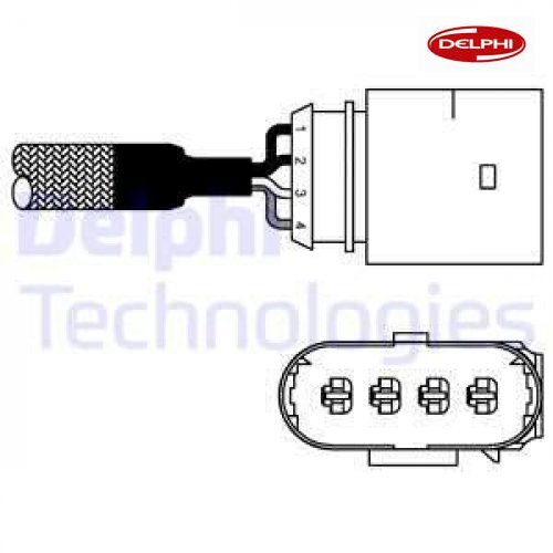 Lambdasonde Delphi ES10981-12B1 FüR Vw Polo Passat Golf Iv-image