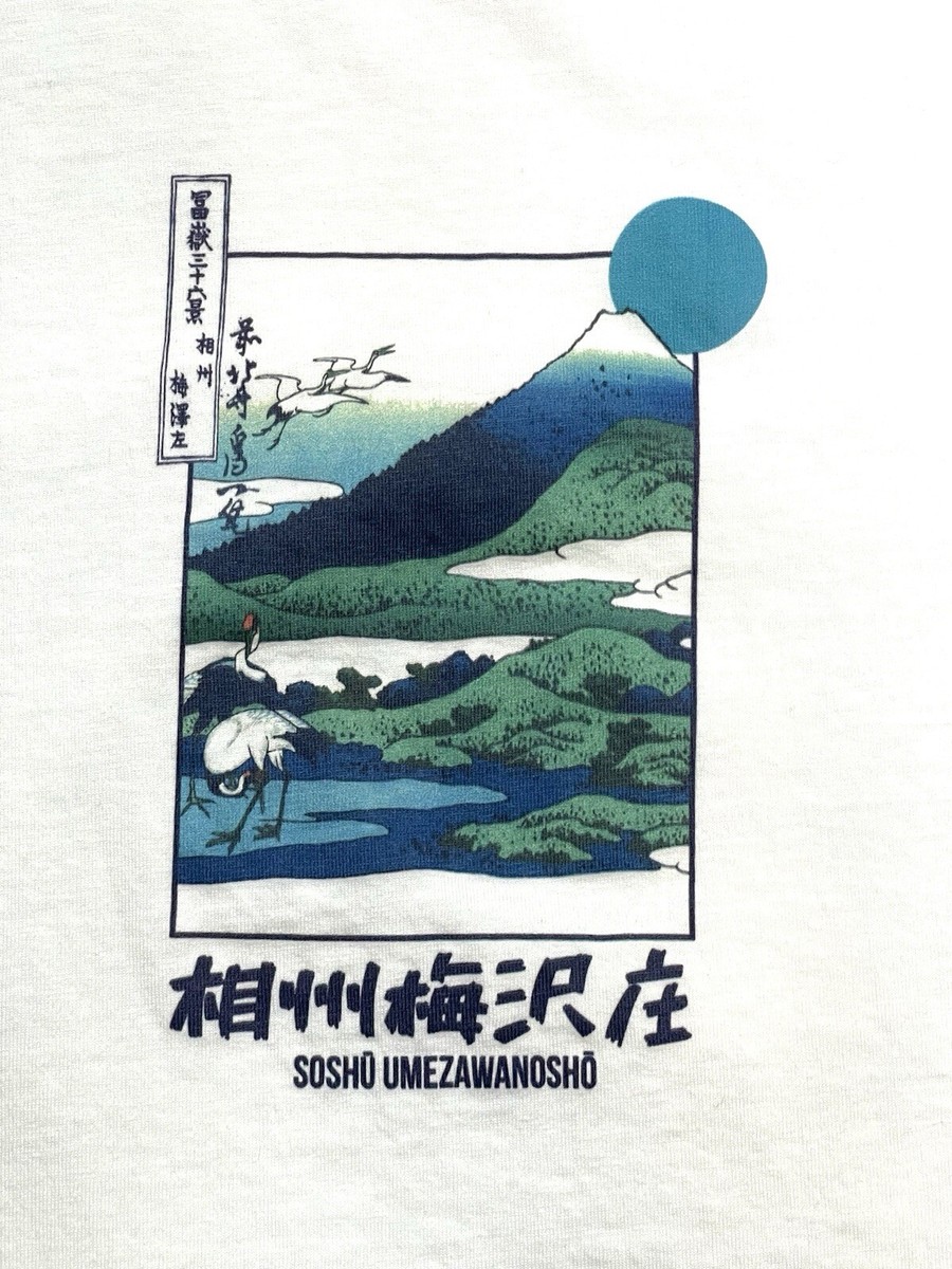 ★THE MUSEUM VISITOR★ STATUE TSHIRTS WHITE 07891 NEXT UK Men's White Musee D'Art Japanese View of Umezawasho