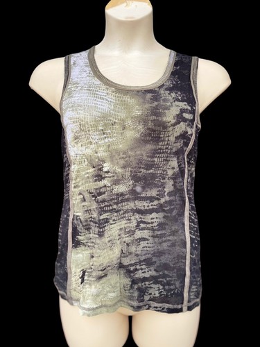 Luisa Cerano Grunge Emo Top Size 8 Sleeveless Shirt Green Black Nylon Ebay