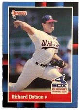 Excellent: Vintage 1988 Donruss Richard Dotson Chicago White Sox Trading Card