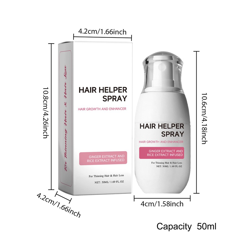 50ml Hair Helper Spray By Bello For Hair Growth Thicker Vegan Fuller