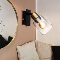 Wandleuchte Spotlampe Flurleuchte Schlafzimmerlampe Wandlampe Schwarz Gold