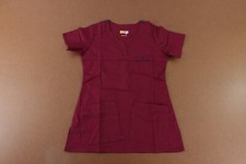 WonderWink WonderFLEX Women's 2XS Wine Ladies Fit Notch Neck Scrub Top 6208 New