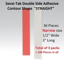 Sensi Tak Red Liner Tape by Walker Tape 1 pack 1/2" Straight = 3 pack = 108 pcs