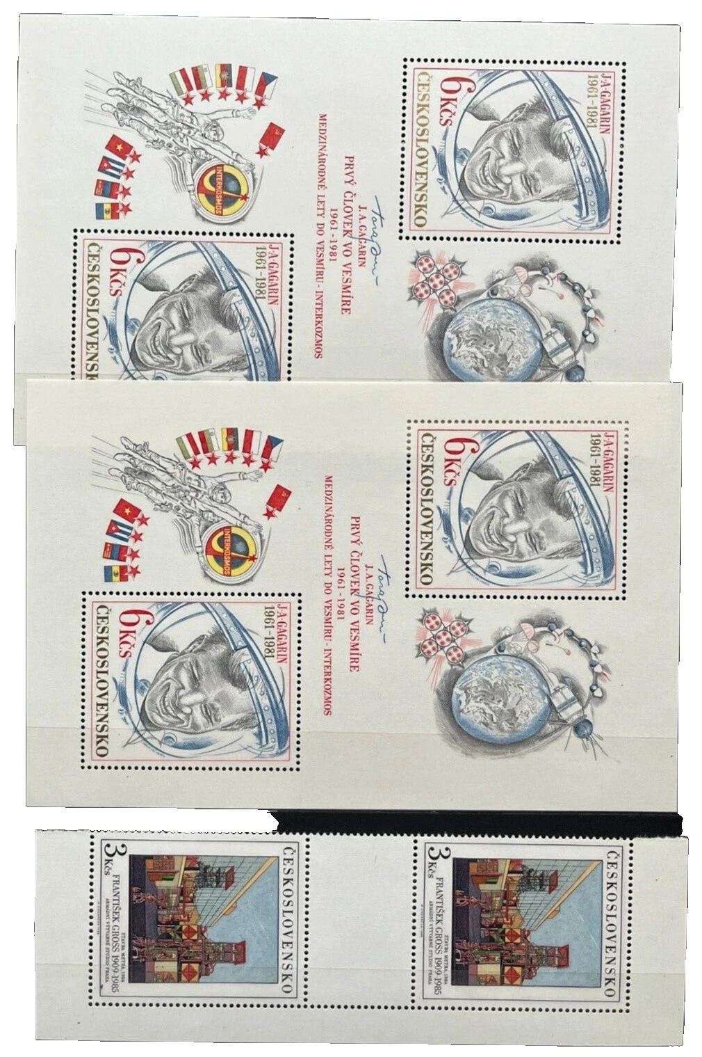 Bloques de estampillas checa y Checoslovaquia 1981-1990 año de emisión