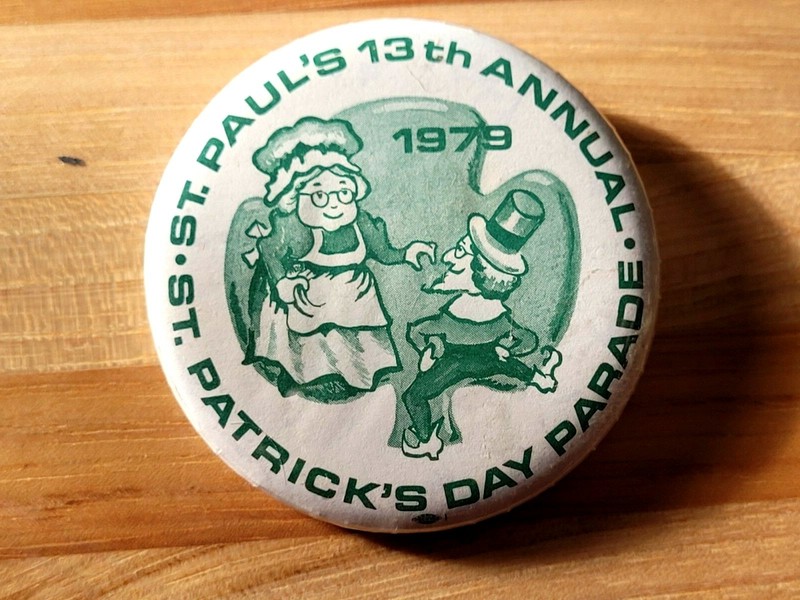 1979 St. Paul's 13th Annual St. Patrick's Day Parade Pinback Button - Minnesota