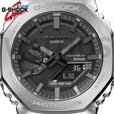 G-SHOCK GM-B2100D-1ADR Full Metal Bluetooth Solar Silver Watch