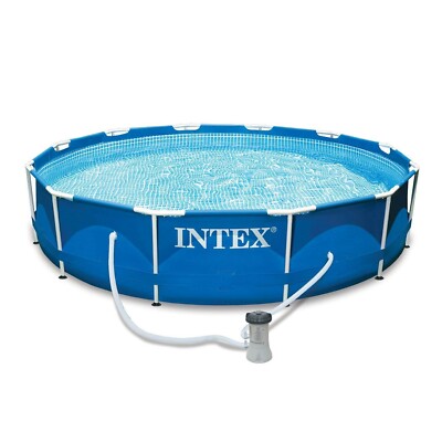  Intex 12' x 30'' Metal Frame Above Ground Pool with Filter Pump