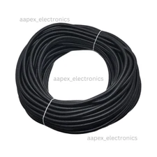 5 - 100ft - 1/4", 3/8", 1/2", 3/4" Black Split Wire Loom Polyethylene Tubing LOT