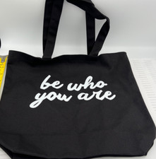Bobbi Brown" Be Who You Are" Tote Bag - Black size 14"x12"x4" NEW AUTHENTIC PIC.