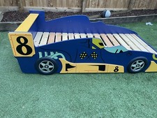 Car racing bed single with  mattress Very good Re-fubished Slats C Pic
