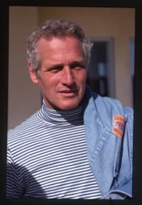 Paul Newman 1970's Candid Outdoor Rugged Close up Original 35mm Transparency