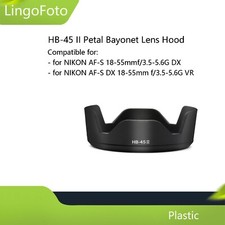 HB-45 II Petal Bayonet Lens Hood For NIKON AF-S 18-55mm f/3.5-5.6G DX/VR Lens