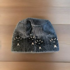 VINTAGE Black Diamond Fleece Beanie Hat Adult...