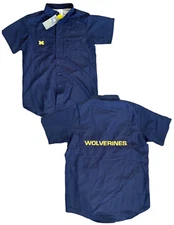 Men's Small University of Michigan Wolverines Shirt Button Front UPF 50 Vented