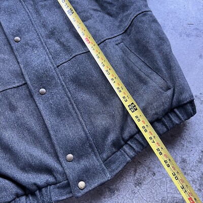 Vintage 90s Pendleton Wool Western Bomber Jacket Mens Size XL Grey