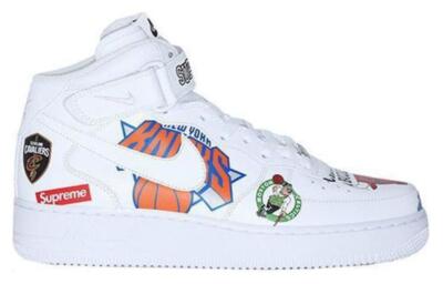 Size 11 - Nike Supreme x NBA x Air Force 1 Mid White for Size 11 - Nike Supreme x NBA x Air Force 1 Mid White for