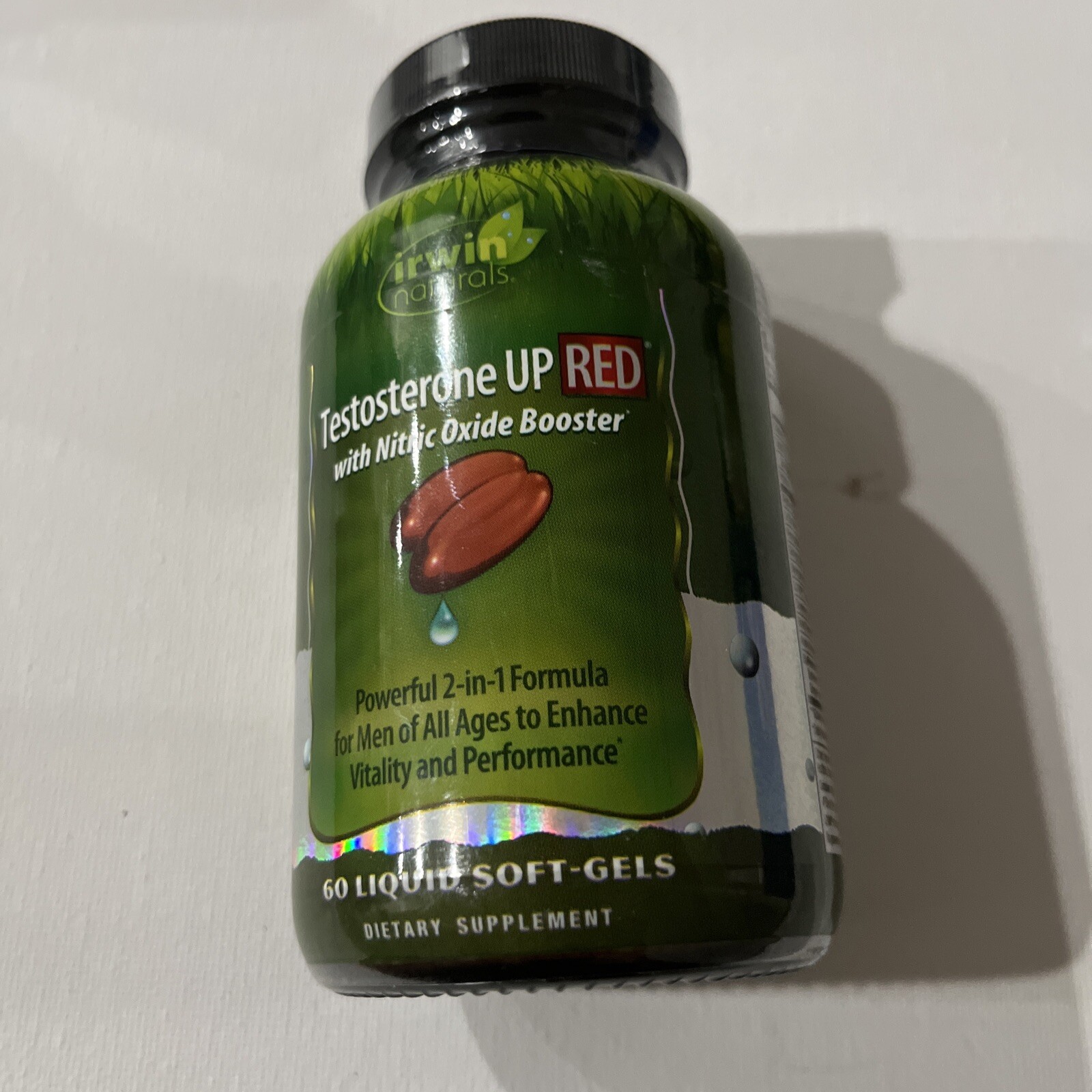 Testosterone Up Red With Nitric Oxide Boosters Testosterone UP RED with Nitric Oxide Booster, 60 Liquid Soft-Gels 🌟EXP