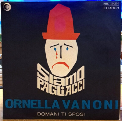 Schallplatte 45 Umdrehungen Ornella Vanoni '' Wir sind Clowns '' Erinnerungen