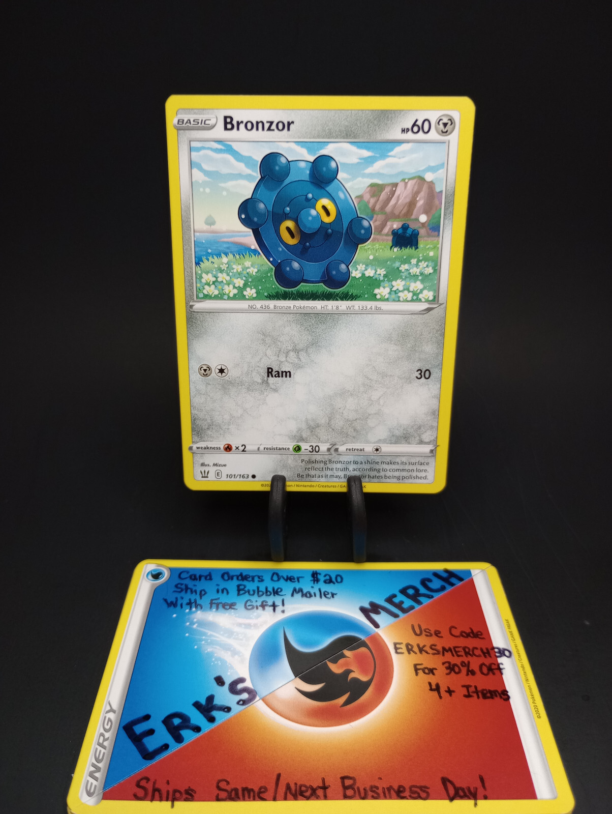 Bronzor 101/163 Battle Styles Regular Common Pokemon Card 