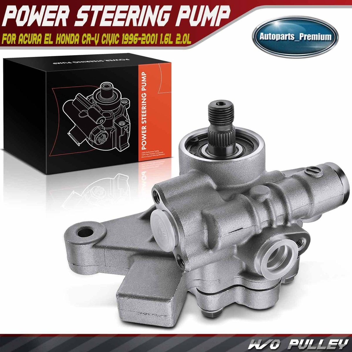 Power Steering Pump For 1996-2000 Honda Civic 1.6L & 1997-2001 CR-V 2.0L - Part 21-5066 Replacement
