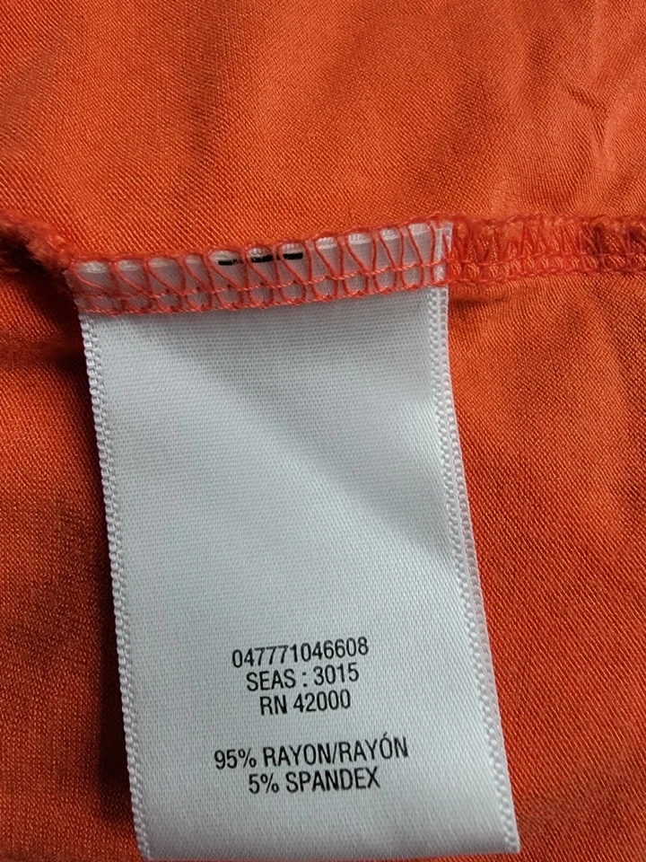 Jaclyn Smith Womens Shirt Top Blouse Size 2X Orange - Image 3 of 4