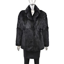 Black Rabbit Jacket- Size S-m (vintage Furs)