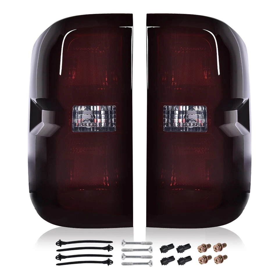 Luces traseras aptas para Chevy Silverado 1500 2500 HD 3500 HD 2014-2018 lámparas de freno Foto 2 de 4