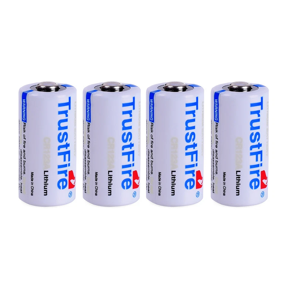 4pcs CR123A Batteries Trustfire 3V Battery 1400mAh Non-Rechargeable Cell 3.0V - Image 2 of 4