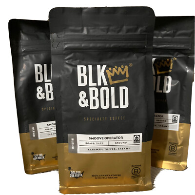 *Lot of 3* BLK & Bold, Specialty Coffee, Ground, Dark, Smoove Operator, 12 oz