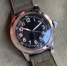 1952 Elgin Grade 647  17 Jewels US Military Stainless Steel Wristwatch