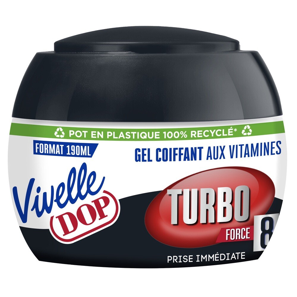 VIVELLE DOP TURBO Gel Coiffant vitaminé lot de deux pour une fixation extrême sans résidu