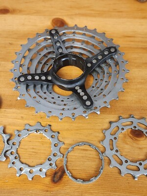 Cassette Shimano XT 9 Vitesses 11-34 Dents - Modèle M760 - Pour VTT - Occasion En Bon état