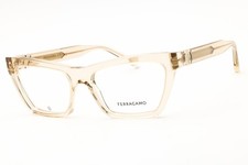 Salvatore Ferragamo SF3021 259 Transparent Beige 54mm Eyeglasses New Authentic