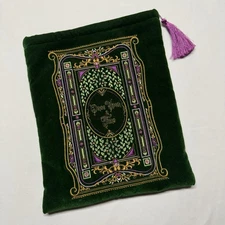 The Quirky Cup Collective Once Upon A Time Green Velour Book EReader Sleeve