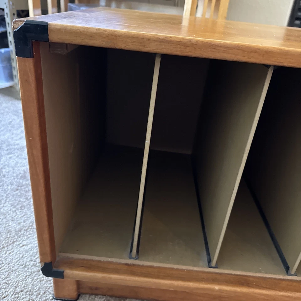 Gabinete de discos de vinilo moderno Modulus de Drexel 941-400 G-2 de mediados de siglo 1966 de colección Foto 2 de 4