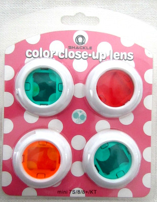 Shackle Colored Close-Up Lens for Mini Camera 7S/8/8+ KT - 4 Pack