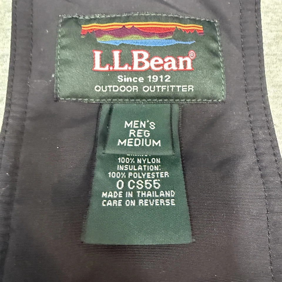 LL Bean Snow Babero Pantalones Para Hombre Medianos Negros Impermeable Aislado Mono Thermore Foto 3 de 4