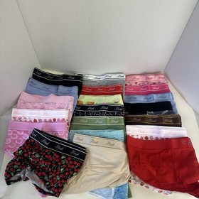 Victoria&rsquo;s Secret PINK Underwear Lot 30 Pairs + 2 Bras NWT L XL 2XL