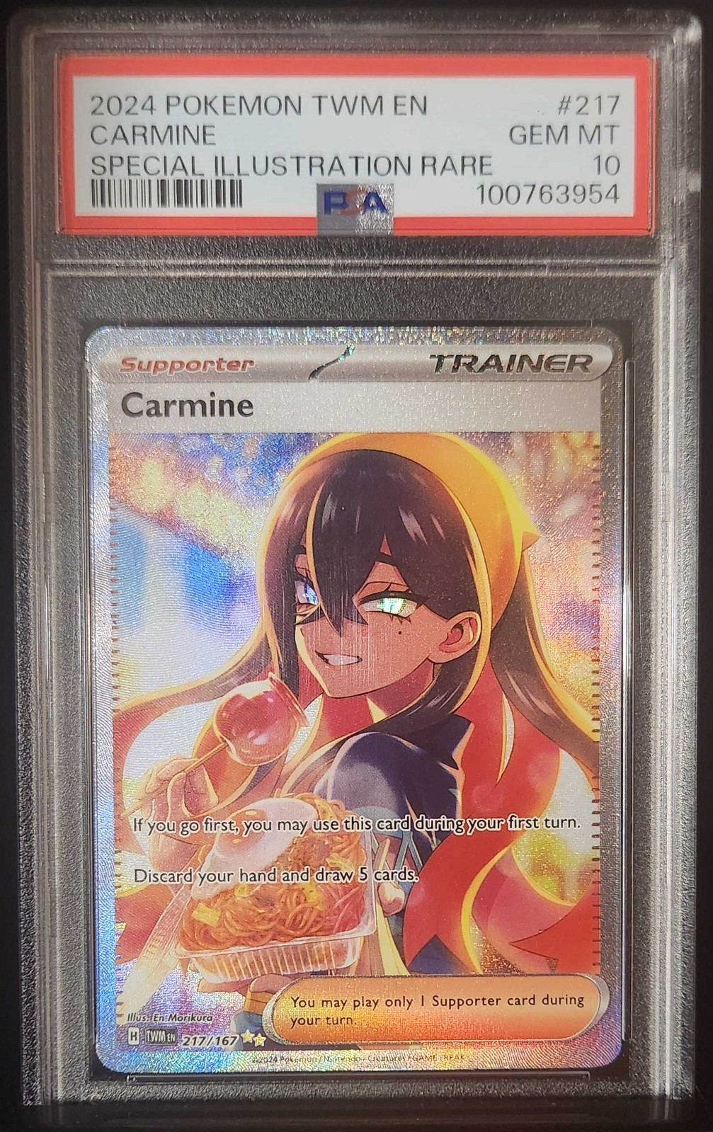 Carmine Twilight Masquerade Special Illustration Pokémon 217/167 PSA 10 Gem Mint