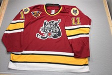 1994-95 Bauer Chicago Wolves Steve Maltais Jersey Sz Large IHL 50th Anniversary