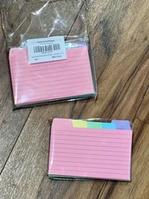 100 Pack Tabbed Index Cards 3X5 Lined Index Card Dividers with Tabs 3" X 5" New