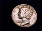 1927-D  Mercury Dime,  a Very Good Grade coin.