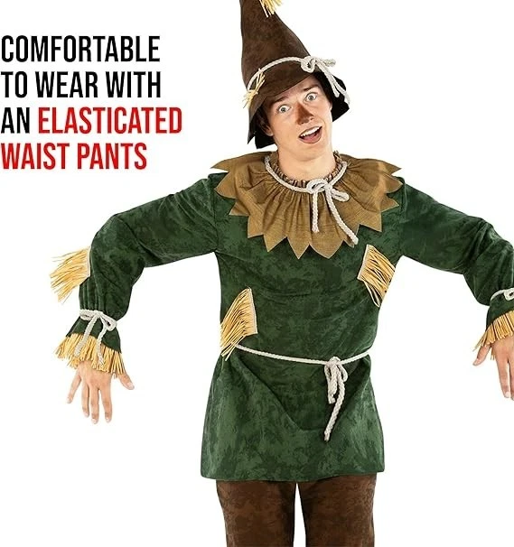 Мужской дружественный костюм пугало костюм взрослый Wizard of Oz наряд для Хэллоуина M - 3XL - Изображение 3 из 4