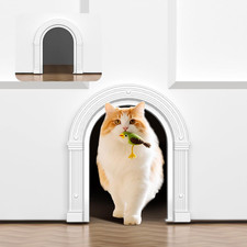 Cat Door for Interior Doors Large - No-Flap, No Training Needed, Fits Cats up to