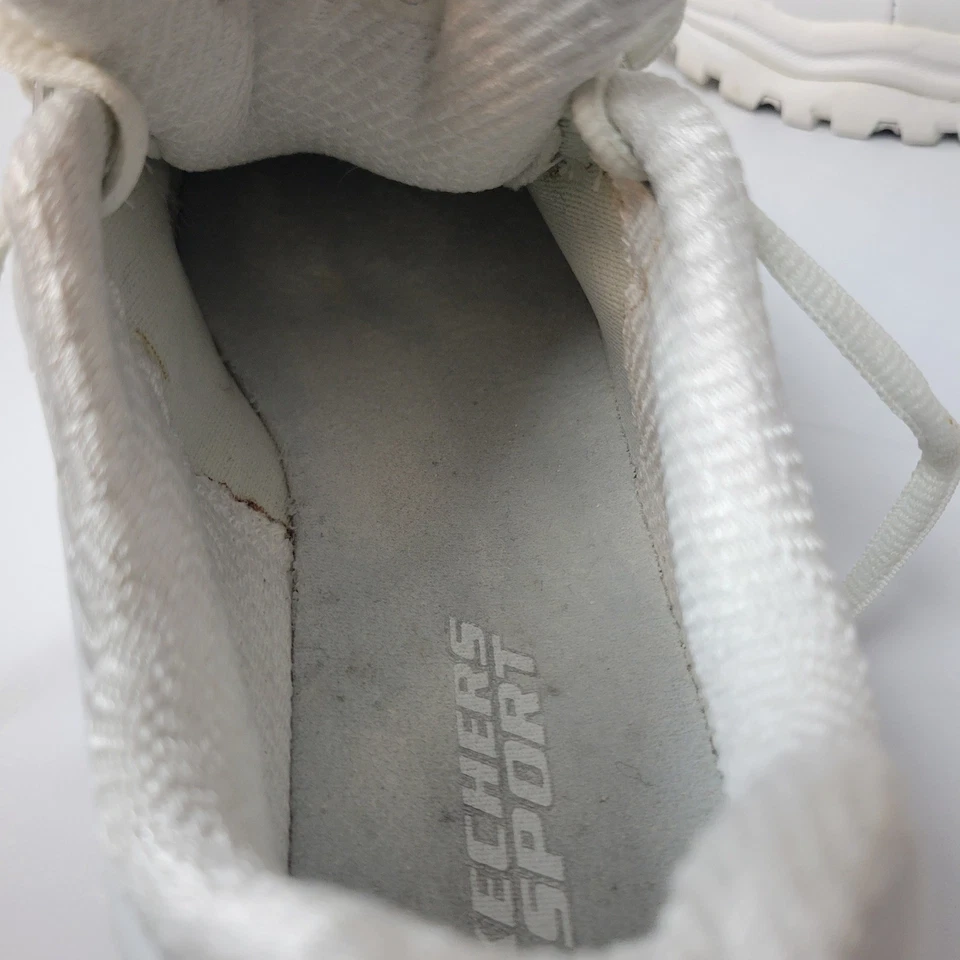 Skechers Sneaker Womens 7 White Premium Sport Athletic Laced Up Casual 1728 - Image 3 of 4