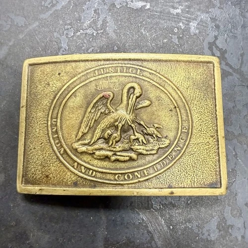 Vintage Civil War CSA Louisiana State Belt Buckle Reenactment